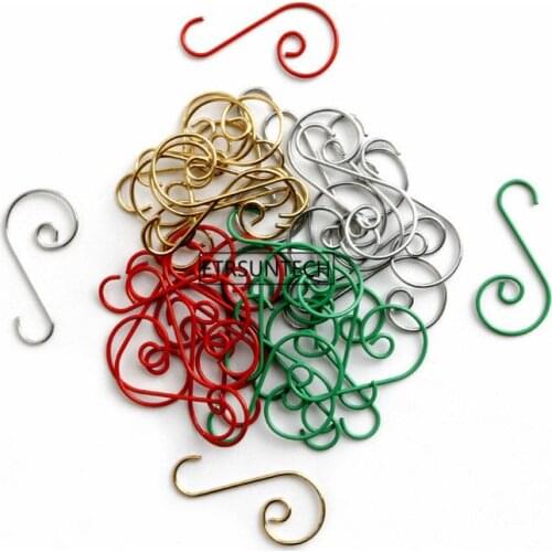 100Set Decorative Hook Party Kids Gifts Home Decoration Hook Christmas Green Red Color Small Wall Hook