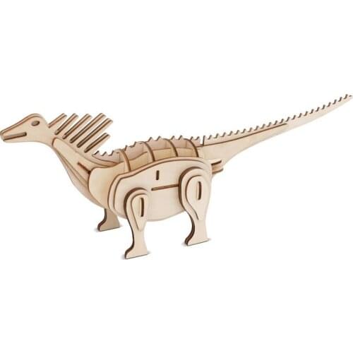 DIY 3D Wooden Puzzle Jigsaw Dinosaurs Wood Montessori Educational Building Kit Toys Hobbies For Children Adult Tyrannosaurus