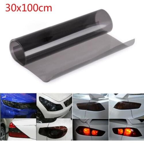 Gloss Transparent Light Black Smoke PVC Film Tint 30 X100cm Headlight Taillight Wrap Cover Film Foil Sticker Cover Car-styling