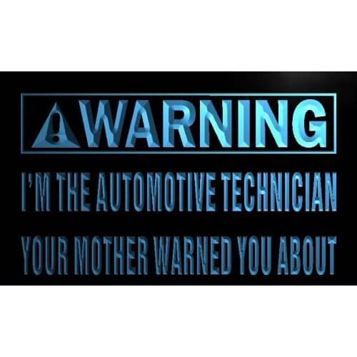 M932 Warning I'm the automotive Technician LED Neon Light Sign