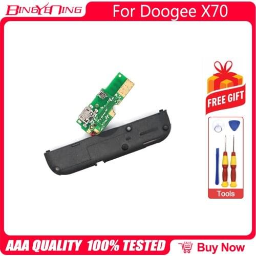 100% New Original USB Plug Port Charge Board+Loudspeaker Buzzer Ringer+Microphone For Doogee X70 Phone