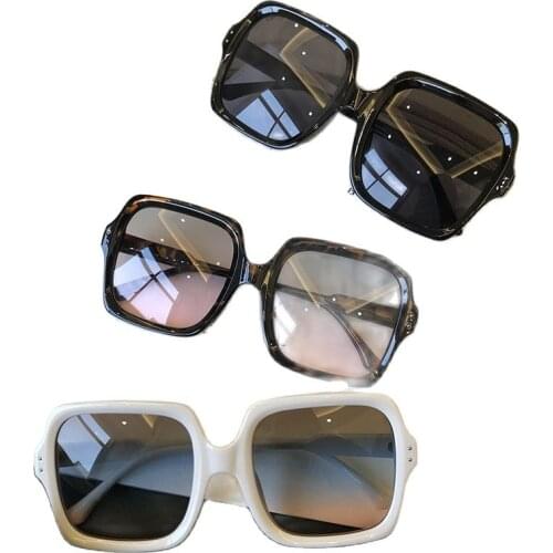 Vintage Oversize Square Sunglasses Women Luxury Brand Big Frame Women Sun Glasses Black Fashion Gradient Female Glasses Oculos