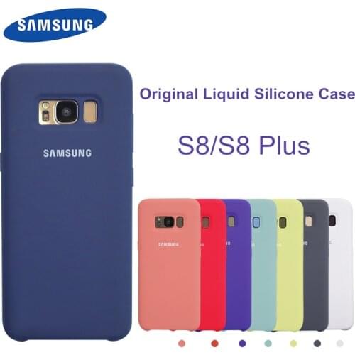 Original Samsung Galaxy S8 Plus/S8+ Silicone Case Phone Protection Cover For S 8/S8 Plus/S8 + Touch Soft Silky Shell With Logo