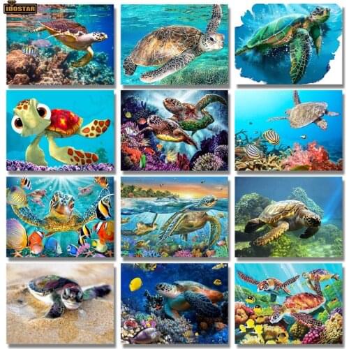 Full Square 5D DIY Diamond Painting Cute Turtle Diamond Embroidery Animal Digital Stickers Cross Stitch Patterns Christmas Gift
