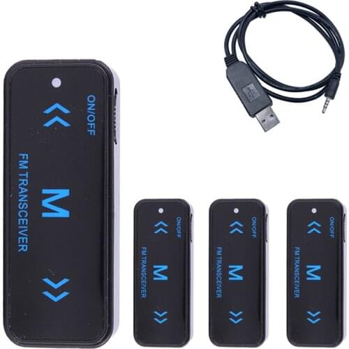 4pcs Leixen VV-108 Mini Portable Walkie Talkie 0.5W UHF 400-480MHz 16CH with USB Power Eeaphone Ham Two-Way Radio Transceiver