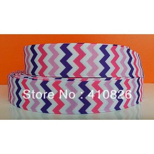 Q&N ribbon wholesale/OEM 7/8inch 22mm Colourful Vertical Chevron 2 Printed Grosgrain Ribbon 50yds/roll Free Shipping