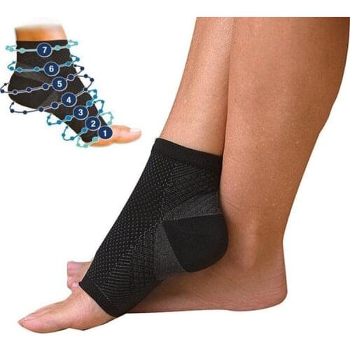 2pairs Foot Compression Sleeve Anti Plantar Support Ankle Socks Protector Basketball Soccer Ankle Support Relief Sock 2020 Hot