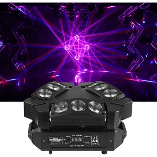 RGBW 4in1 9x12w Triangle Spider LED Beam Moving Head Light Colorful LED Beam Moving Head Lights With Great Effect For Party
