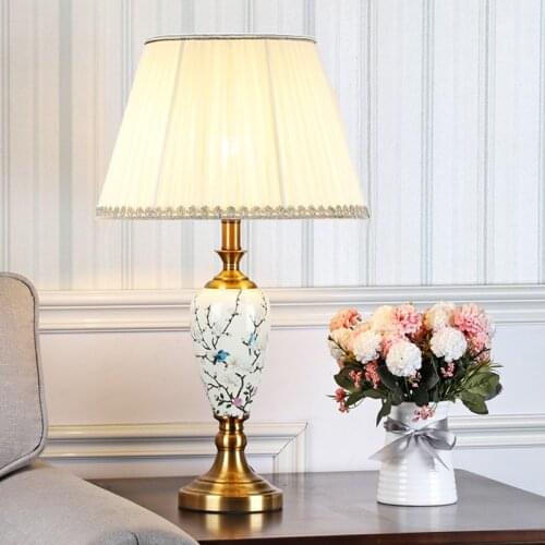 ORY Luxury Bedside Table Desk Lamp White Ceramic Modern LED Decorative Light For Living Room Bedroom Dining Room Study Office
