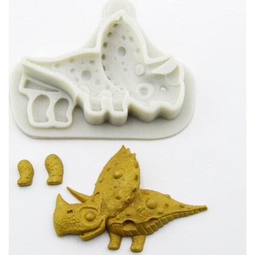 Triceratops Cake Silicone Mold Fondant Lace Cake Mold Mold Birthday Cake Decoration Chocolate Gumpaste Mold Kitchen Accessories