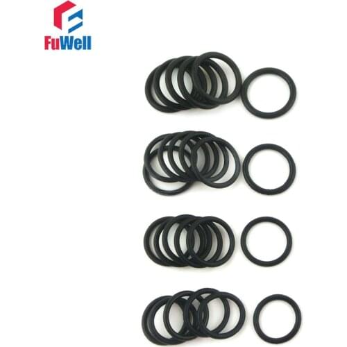 100pcs 4mm Thickness Black Nitrile Rubber O Rings Seals Grommets 27/28/29/30/31/32/33/34/35/36mm OD NBR O-rings Gasket Washer