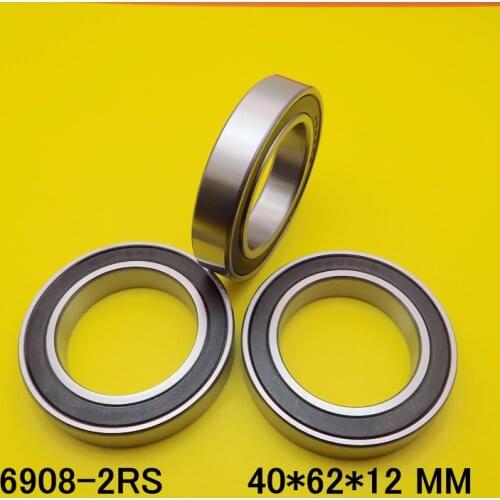 High quality deep groove ball bearing 6908 2RS 6908-2RS 61908-2RS 6908RS 6908RZ 40*62*12 mm 4pcs/lot
