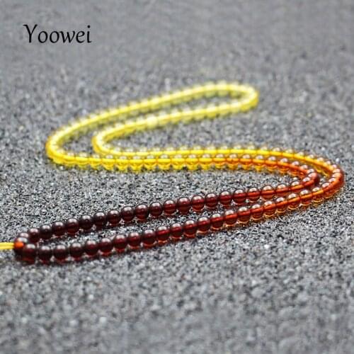 Yoowei Rainbow Amber Necklace Long Sweater Chain Supply Certificate Authenticity Genuine Baltic Amber Stone Jewelry Chain Collar