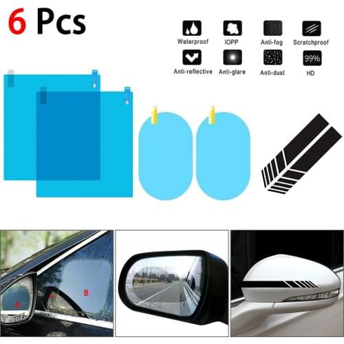 Car Side Window Protective Film Anti Fog Membrane Anti-glare Waterproof Rainproof Car Sticker Clear Glass Film