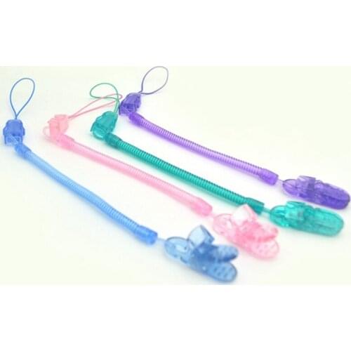 1pcs Baby Infant Toddler Dummy Pacifier Spring Soother Nipple Clip Chain Holder Strap Pacifier Accessories