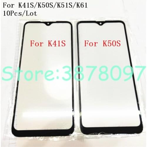 10Pcs/Lot Original For LG K41S/K50S/K51S/K61 Front Glass Touch Screen LCD Outer Panel Cover Repair Replacement Part