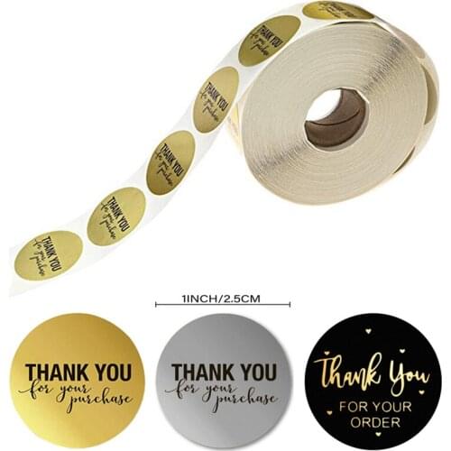 15 Roll "Thank You For Your Purchase" Stickers Seal Labels 1 Inch Round Circle Adhesive Label 500 Pcs Per Roll Wholesale X2