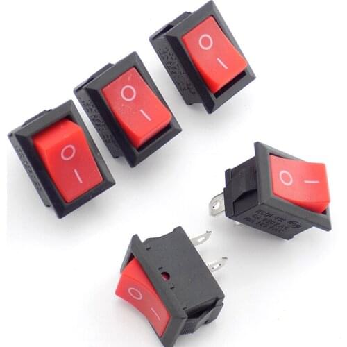 5pcs Boat Rocker Switch Car Dash Dashboard Truck RV ATV Home 10A 125VAC on-off 6A/250VAC 2 Pin 2 Button 15*21mm Switch Push