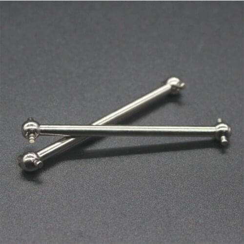 2Pcs HSP 1/10 RC Car 02003 Silver Steel Dogbone 61MM Spare Parts RedCat Himoto For HSP94123/94103/94122