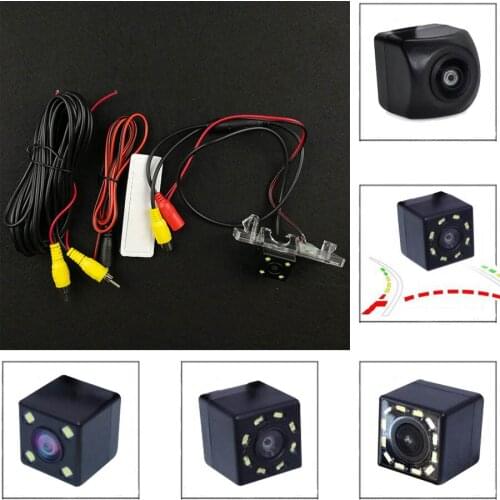 Car Night Vision Fisheye 4 8 12 LED Rear View Camera For Peugeot 307 308 408 508 Nissan Sunny X-Trail QASHQAI Lifan Geely