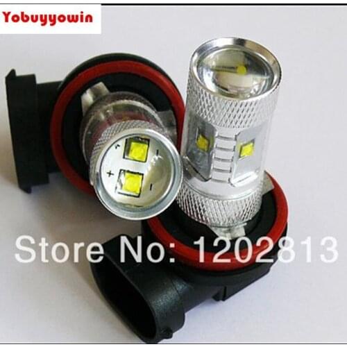Free shipping 10PCS CAN BUS ERROR FREE VERSION H11 PGJ19-2 30W CREE Chips HIGH POWER LED FRONT FOG CAR WHITE BULBS