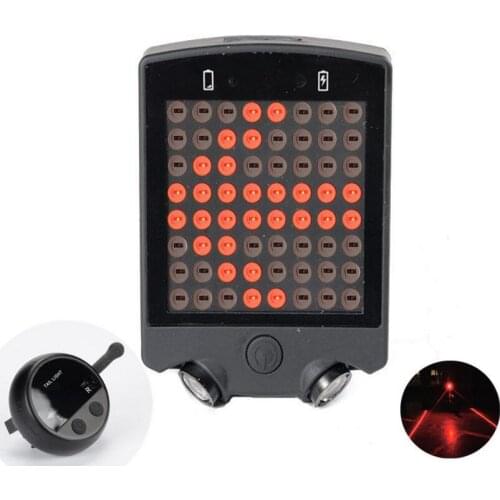 Bicycle Wireless Remote Steering Light Laser Tail Light Rechargeable Bicycle Warning Light Brake Light Riding Equipment F1161