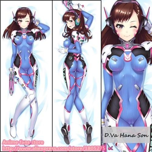 Hot Online Game OW D.Va Hana Son Cute Japanese Pillowcase Pillow Case Cover decorative Hugging Body Bedding
