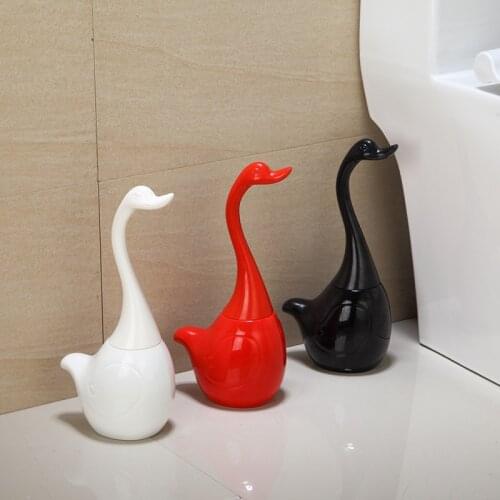 Ceramic Plastic Swan Toilet Brush Holder Creative Bathroom Funny Household Cleaning Tool Cleaning Brush Dropshipping WY606