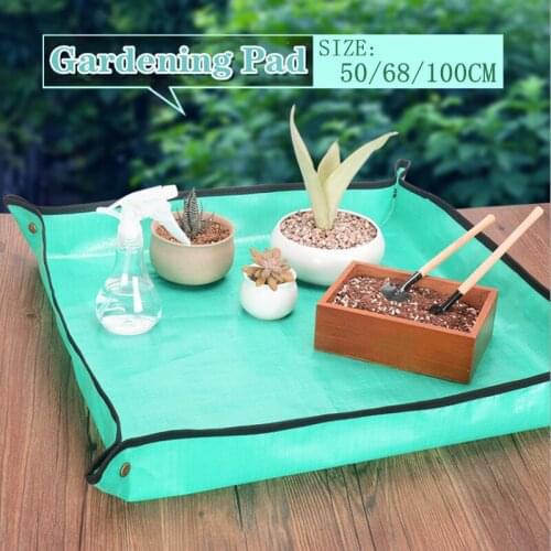 50-100cm Planting Mat PE Gardening Mat Potted Plants Gardening Pad Waterproof Reusable Plant Flower Transplanting Mat Garden Mat
