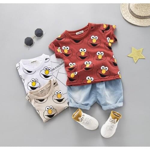 2020 Baby Boys Summer Sets Costume Top+Pants 2pcs Suit Cotton Casual Fashion Print For Newborn Kids Toddler Children Clothes