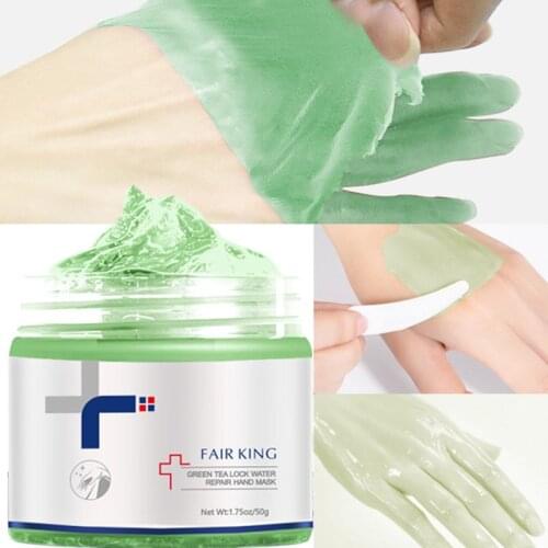 Green Tea Hand Mask Whitening Moisturizing Wax Hand Mask Repair Exfoliating Callus Film Anti-Aging Skin Hand Film Hand Care 50g
