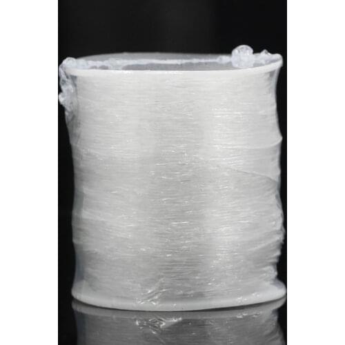 Doreen Box Lovely Nylon Elastic Cord White 0.8mm Dia,1 Roll(100M/Roll) (B25346)
