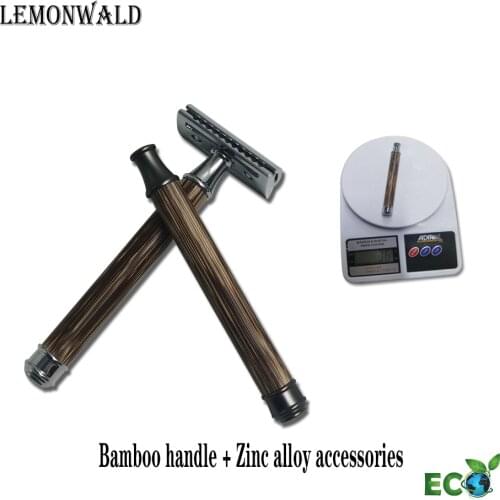 LEMONWALD Men Razor Handle, Wooden Handle, High Quality Bamboo Handle, Safety Razor Handle