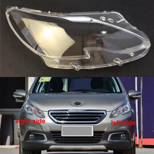 Headlamps Transparent Lampshade Headlight Shell Headlights Cover Glass Masks For Peugeot 2008