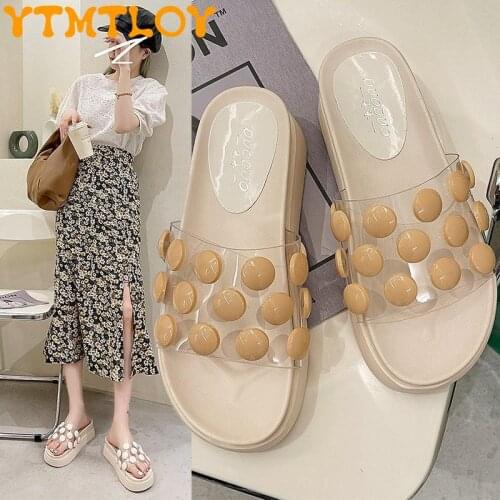 Sandals And Slippers For Womens Outer Wear 2021 New Summer Thick-soled Tide Shoes Ladies Fashion Outing All-match Slippers
