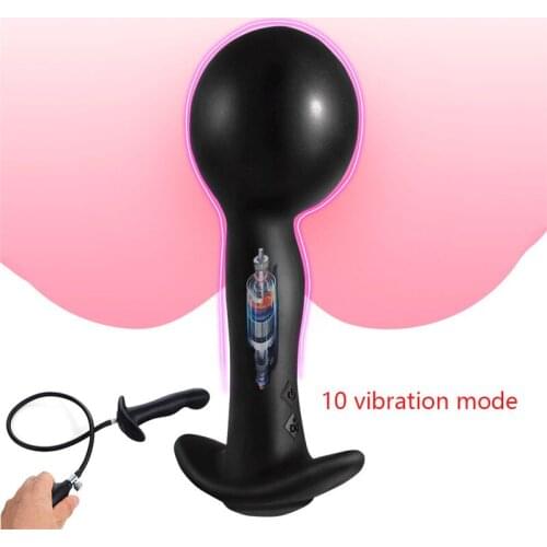 Sex Shop Vibrating Inflatable Anal Plug Sex Product Huge Dildo Butt Plug Anus Dilator Vaginal Masturbator Sex Toys For Men Woman