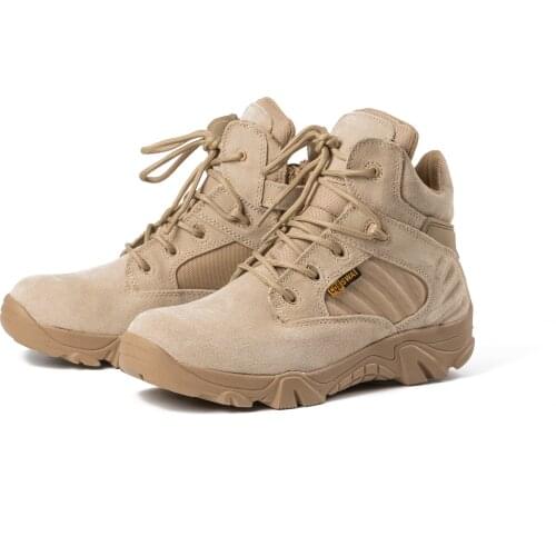 Factory Offer Sand Cow Suede Leather Outdoor Tactical Hiking Army Military Boots