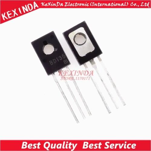 BD135 Transistor TO-126 NPN 45V 1.5A Silicon NPN Epitaxial Power Triode Transistor 10pcs/lot