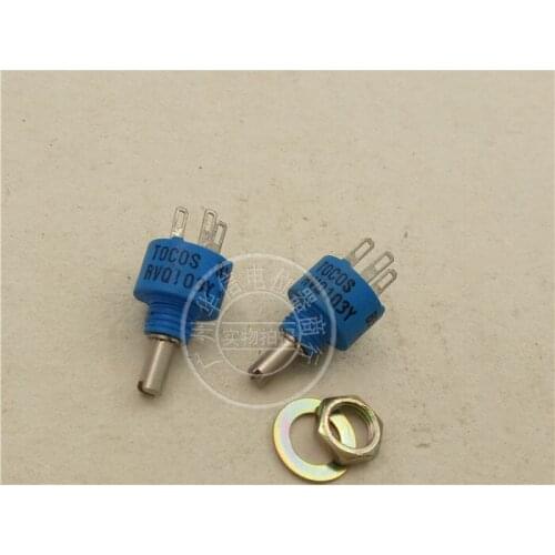 [VK] TOCOS RVQ103Y B103M B502M 5K 10K conductive plastic potentiometer 360 degrees blue switch