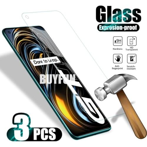 3PCS Safety Glass For Realme GT 5G Tempered Glas For Realme GT Neo 6.43 inches full cover protecive film for oppo real me GT 5G