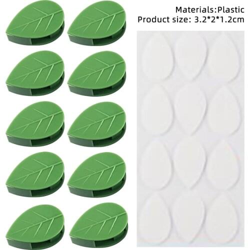 Garden Plant Clip Climbing Self-adhesive Leaf Shape Greenhouse Household Fixer Vines Holder Invisible Fixture Wall Sticky Hook