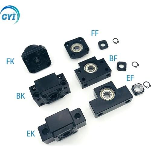 1set BKBF10 BKBF12 BKBF15 BKBF20 7 EKEF FKFF Ball Screw End Supports Bearing Mounts For CNC Part High-Quality Ball Screw Support