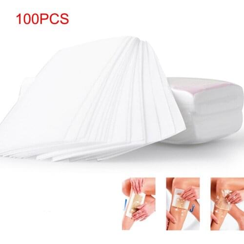 100 Pcs/Set Depilatory Papers Nonwoven Cloth For Face Neck Arm Leg Body Hair Removal Wax Paper Beauty Tools High Quality MH88