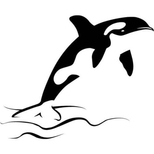 15.7*12.6CM Diving Whale Killer Animal Car Styling Vinyl Decal Fashion Body Decorative Laptop Suitcase Helmet Skateboard Sticker