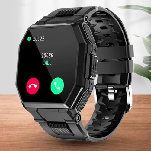 2021 Luxury Military sport Smart Watch Men Full screen touch Blood pressure Heart rate monitor Bluetooth call smartwatch Mens