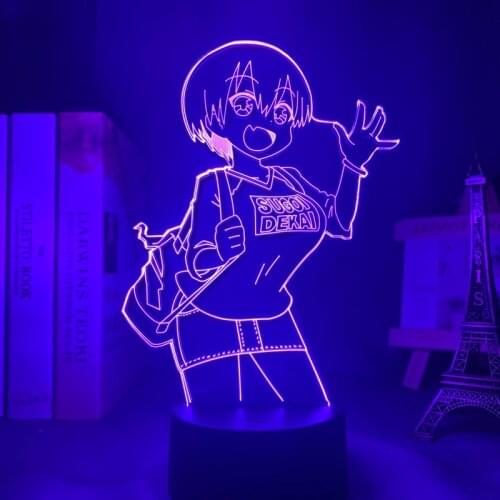 3d Anime Lamp Uzaki Chan Wants To Hang Out Nightlight for Bedroom Decor Led Night Light Birthday Gift Waifu Manga Led Light