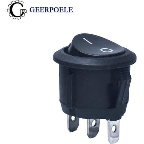 5 pcs/lot KCD1 105 23MM 3Pin 250V 6A Round Boat Switch Snap-in SPST ON OFF Rocker Position