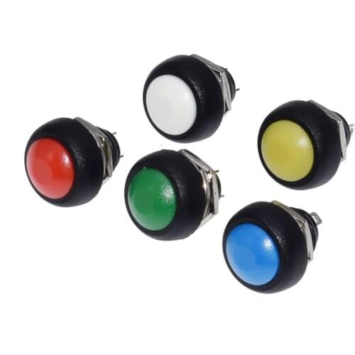 5pcs Mini 12mm Waterproof Momentary ON/OFF Push Button Round Switch PBS-33B For arduino