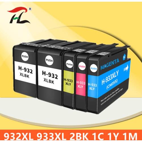 5Pack 932XL 933 for HP932 933XL replacement Ink Cartridge for HP Officejet 6100 6600 6700 7110 7610 7612 Printer