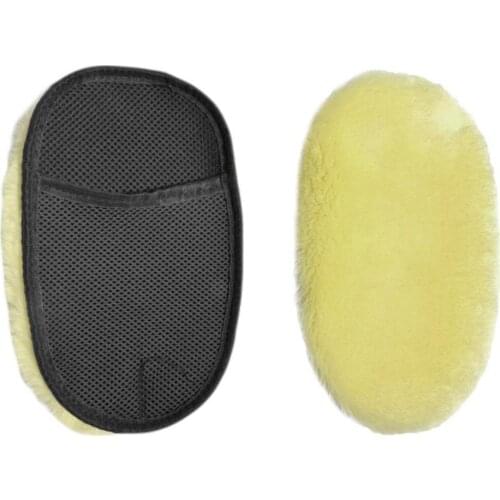60% Dropshipping!! Artificial Wool Car Washing Cleaning Glove Mitten Brush Waxing Polishing Tool